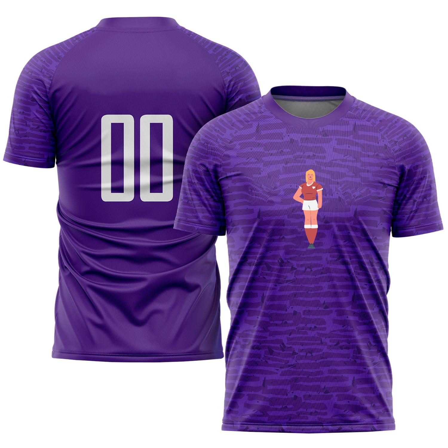 Soccer Woman Player Standing Classic Soccer Jersey