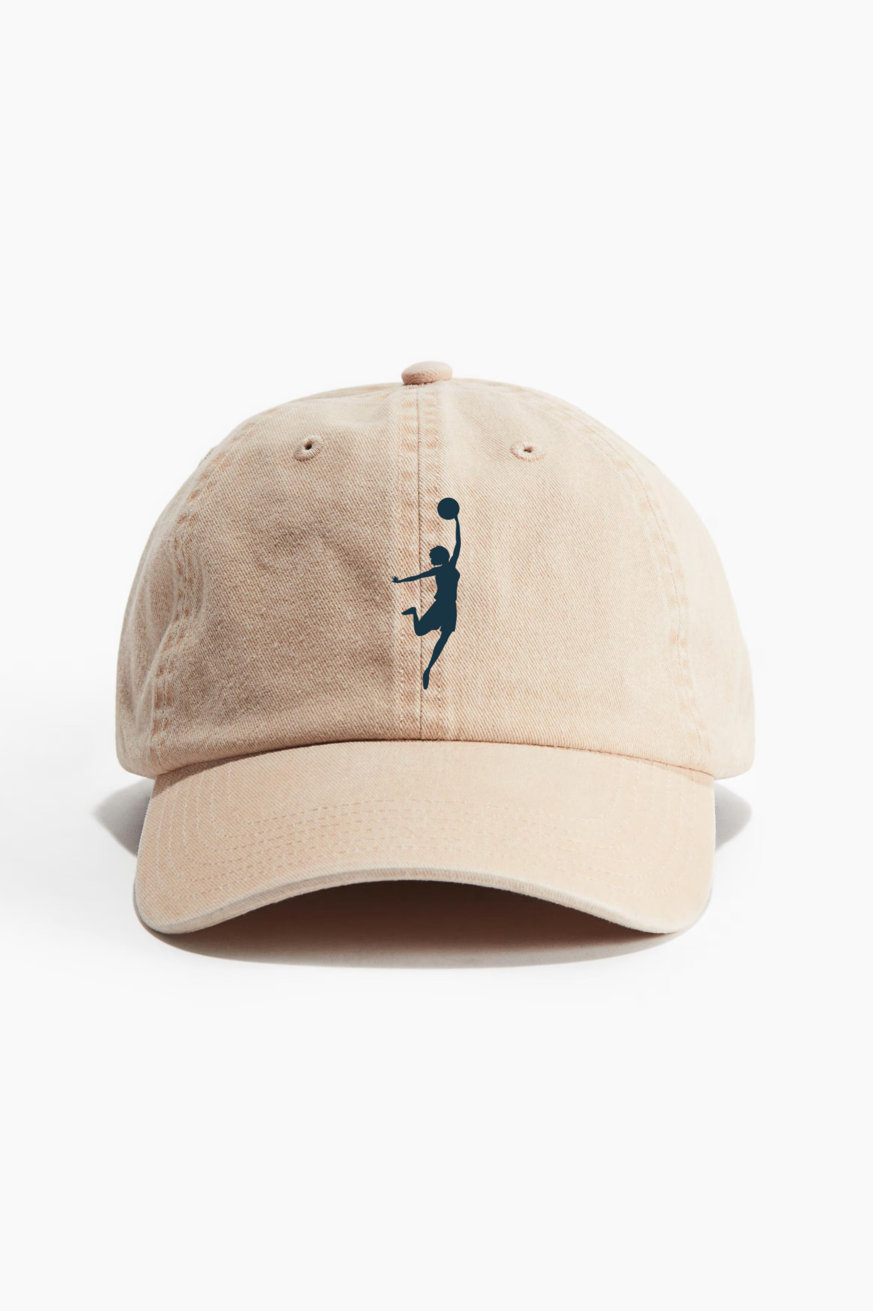 Basketball Player Female Ball Player Shorts T Shirt Silhouette Cotton Twill Cap 