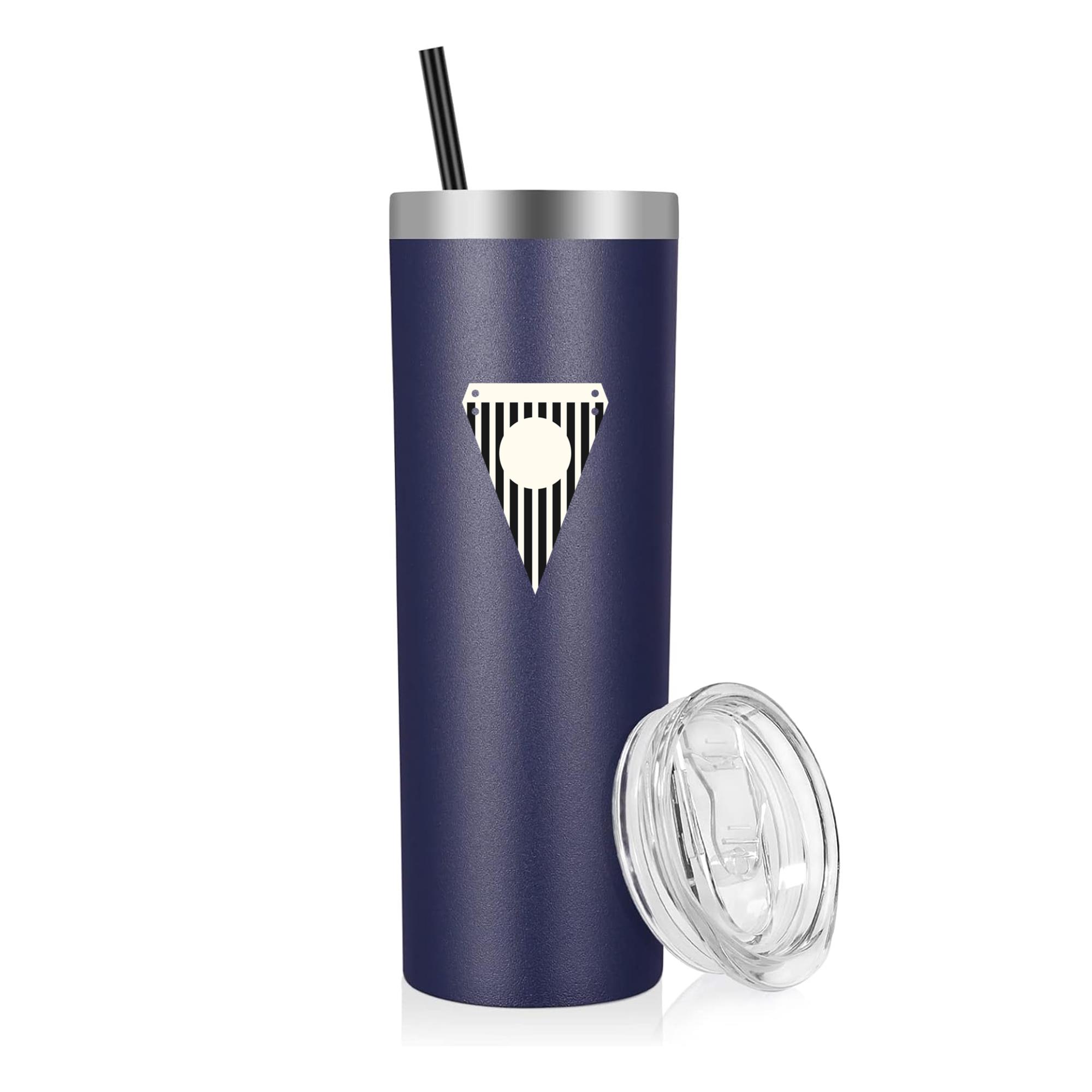 Triangular Soccer Penant Soccer Sports Graphic PNG 20oz Stainless Steel Tumbler