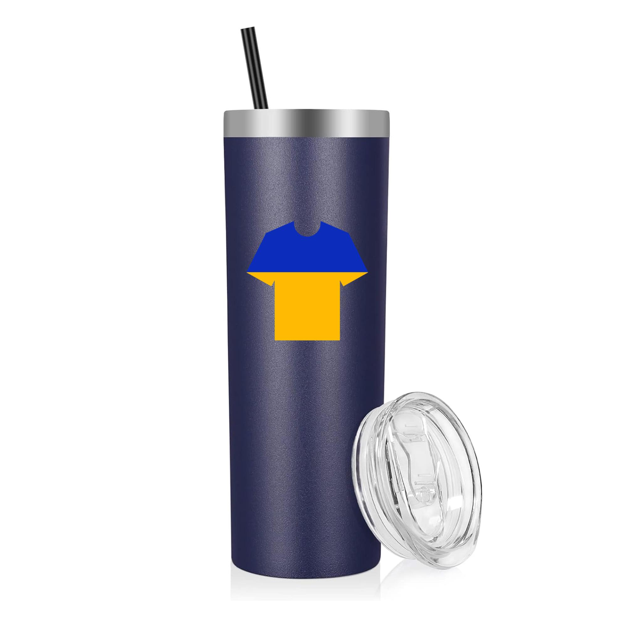 Ukraine Soccer Jersey Soccer Sports Graphic PNG 20oz Stainless Steel Tumbler