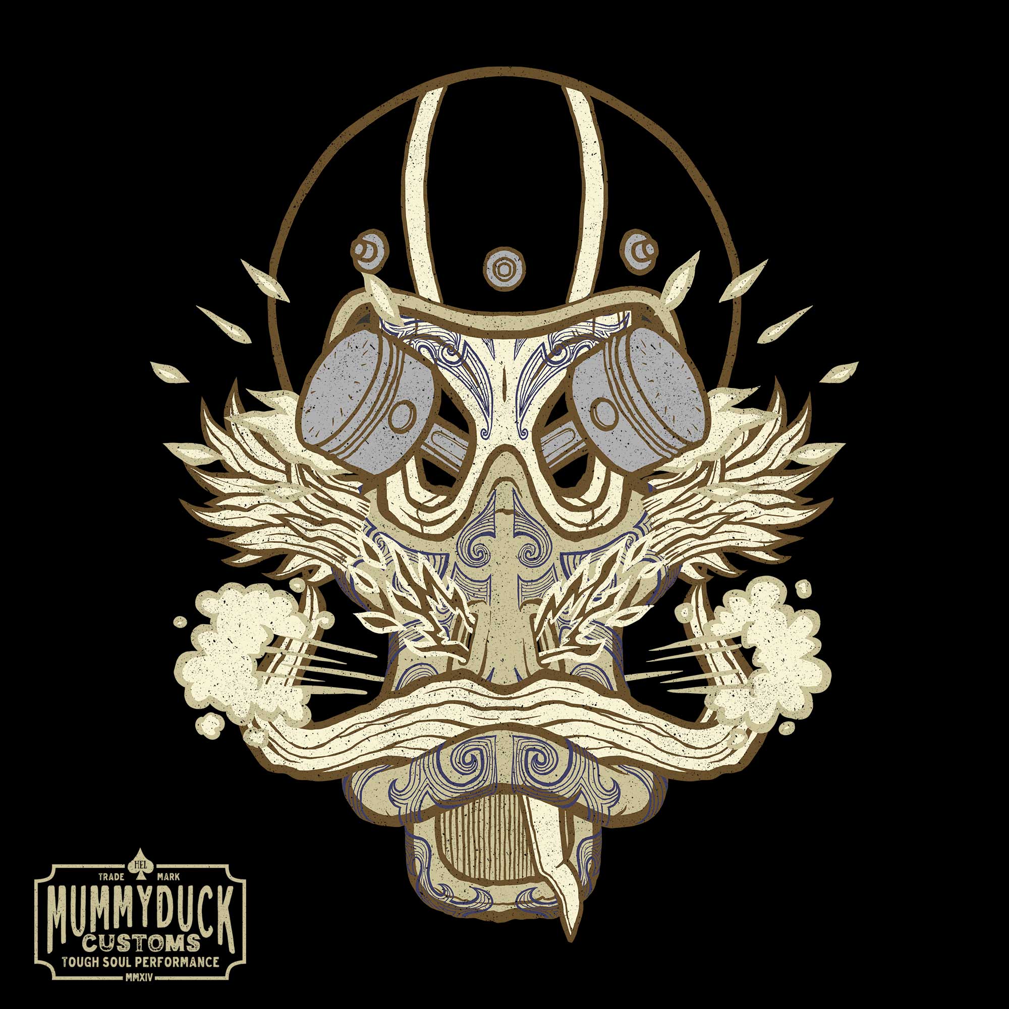 No 012 Wierd Duck Skull collection t-shirt