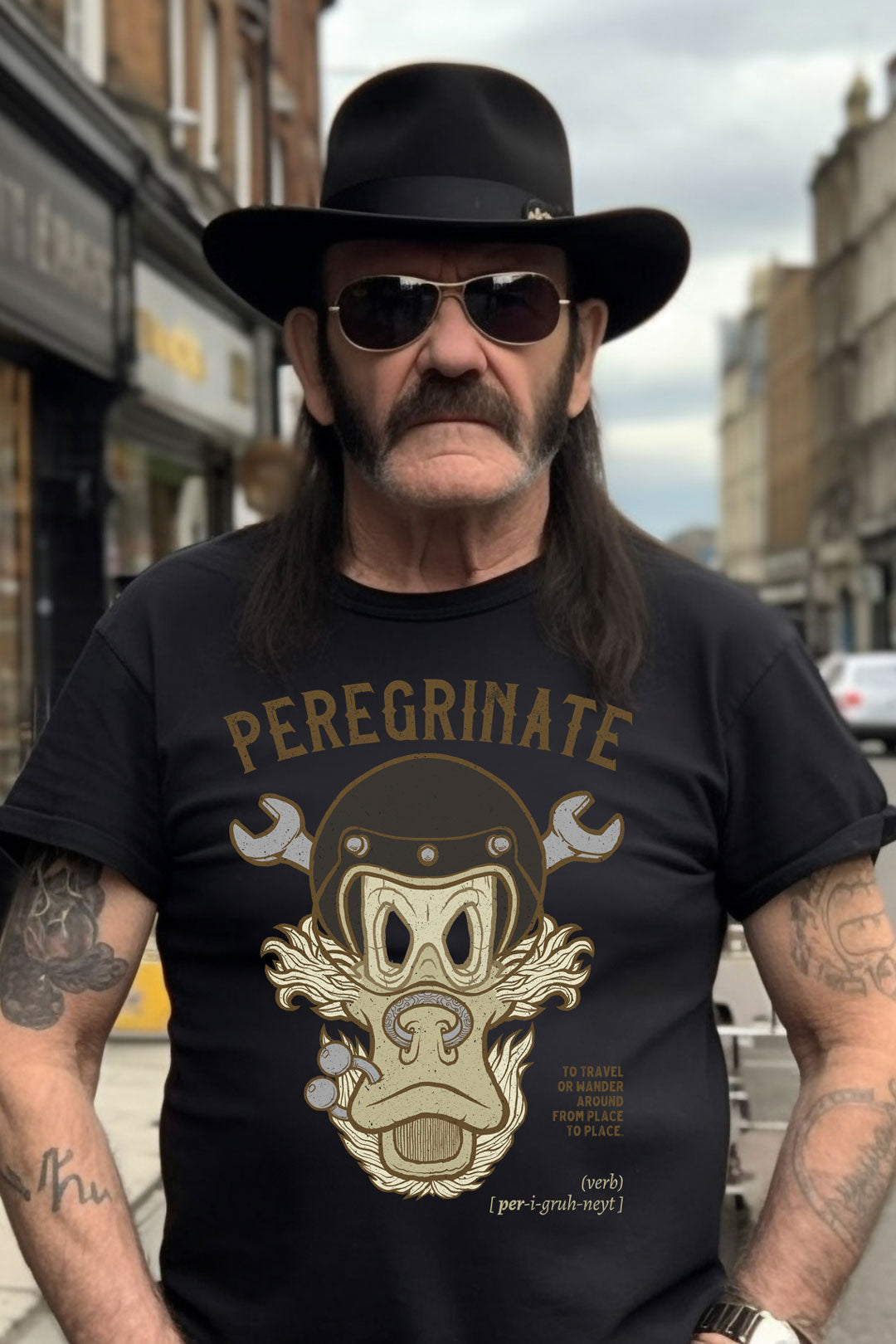 Peregrinate Motorcycle Journey T-shirt