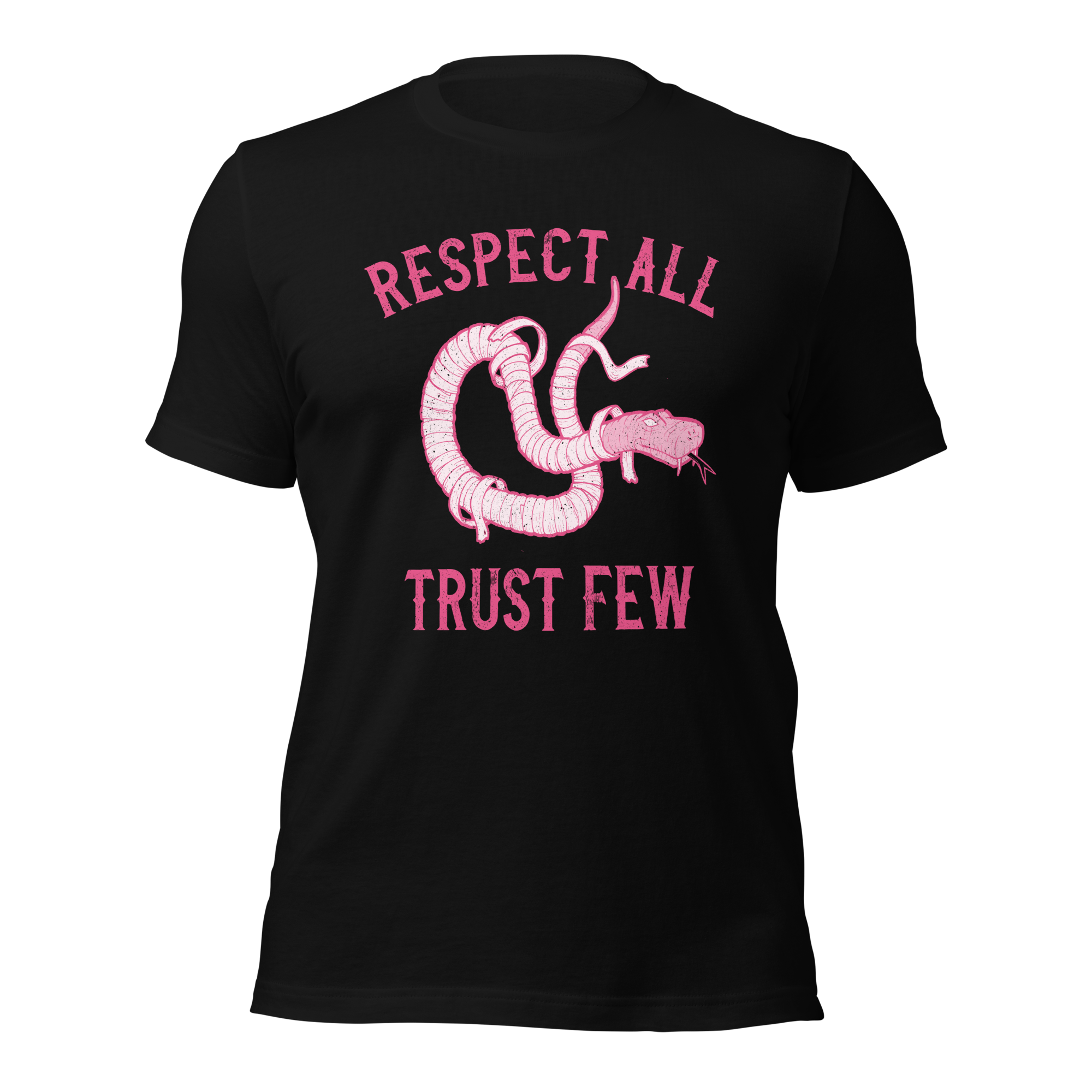 Respect All Trust Few Pink Motorcycle Snake t-shirt